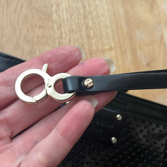 Like new Kate Spade black patten leather wristlet with removable strap - Picture 8 of 16